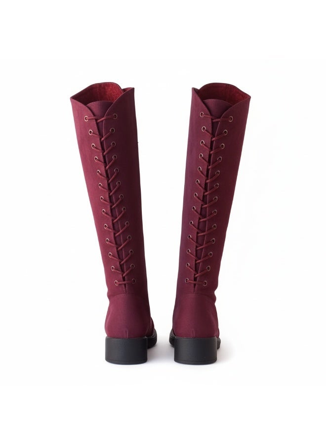 لايف ستيلاش  بوت طويل شمواه بسوسته ورباط LB-46 - نبيتي - Image 3