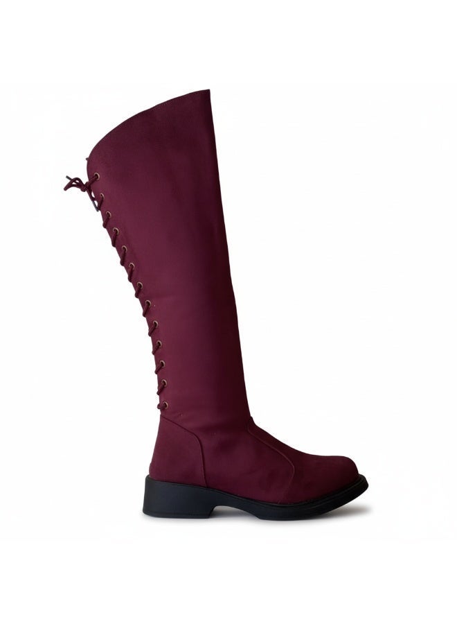 لايف ستيلاش  بوت طويل شمواه بسوسته ورباط LB-46 - نبيتي - Image 2