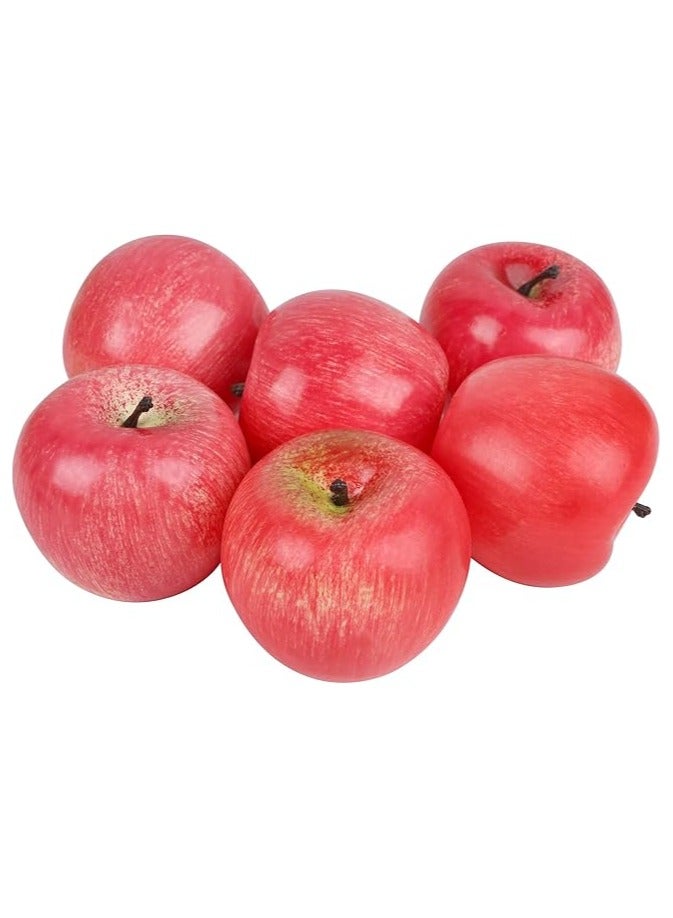 YARA COLLECTIONS Realistic Faux Fruit Apples – Set of 6 Decorative Fake Fruits for Kitchen and Display  - Image 1