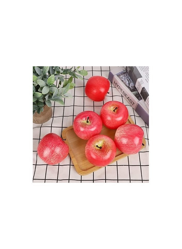 YARA COLLECTIONS Realistic Faux Fruit Apples – Set of 6 Decorative Fake Fruits for Kitchen and Display  - Image 2