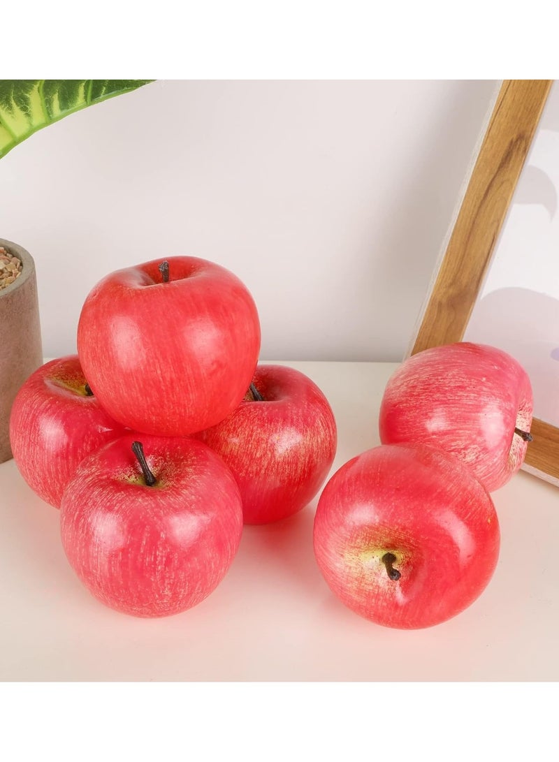 YARA COLLECTIONS Realistic Faux Fruit Apples – Set of 6 Decorative Fake Fruits for Kitchen and Display  - Image 4