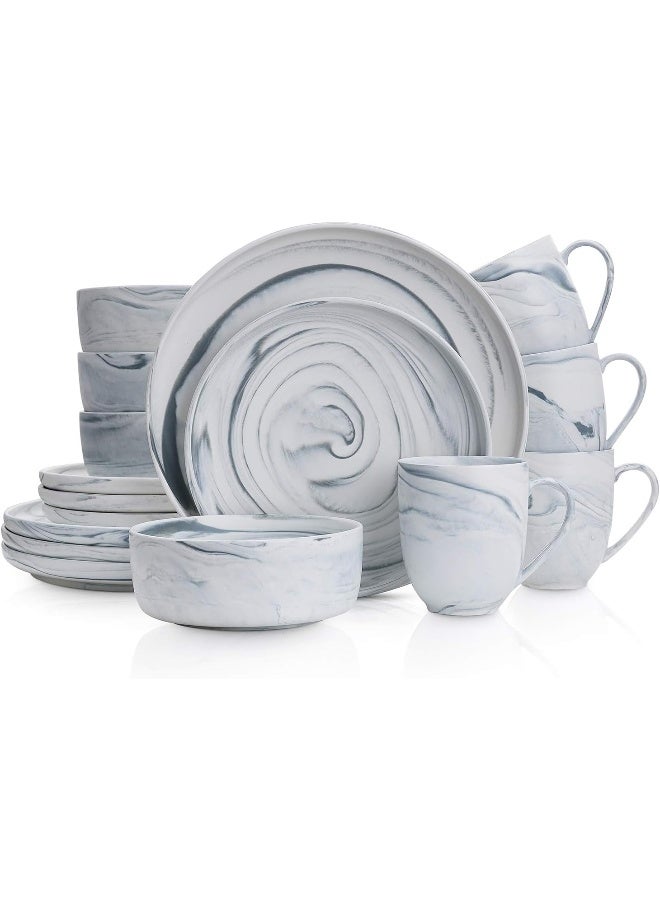 Stone Lain Brighton 16Piece Dinnerware Set Porcelain Gray - Image 1