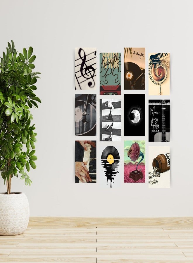 Posters Inc Pack of 12 Rock Band Vintage Stickers for Bedroom, Music Poster for Wall, Collection of World Tour Concert Light Show Photos of Favourite Idol, 4*6 inch Size Not Framed, Glue Dots Included - Image 3