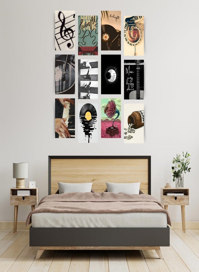 Posters Inc Pack of 12 Rock Band Vintage Stickers for Bedroom, Music Poster for Wall, Collection of World Tour Concert Light Show Photos of Favourite Idol, 4*6 inch Size Not Framed, Glue Dots Included - Image 2