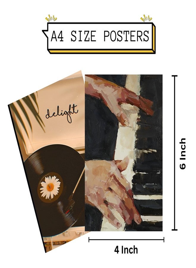 Posters Inc Pack of 12 Rock Band Vintage Stickers for Bedroom, Music Poster for Wall, Collection of World Tour Concert Light Show Photos of Favourite Idol, 4*6 inch Size Not Framed, Glue Dots Included - Image 5