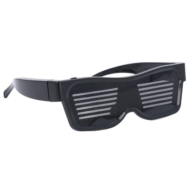 Led Glowing Glasses: 200 LED Beads ABS Plastic 180mAh Battery - APP Control Customizable Patterns Multi Language Support - Colorful Light Up Glasses for Parties Clubs Concerts Events - Image 2