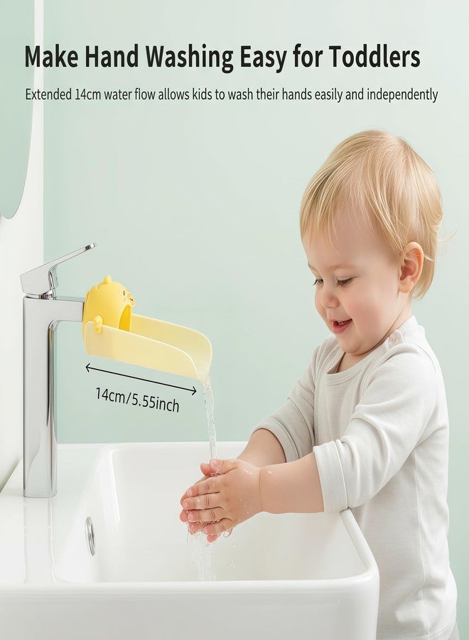 Yooreps 2 Pack Faucet Extender for Toddlers, Silicone Faucet Extender, Easy Install Sink Spout Extender for Kids Hand Washing Fits Standard and Gooseneck Faucet (Yellow & Green) - Image 2