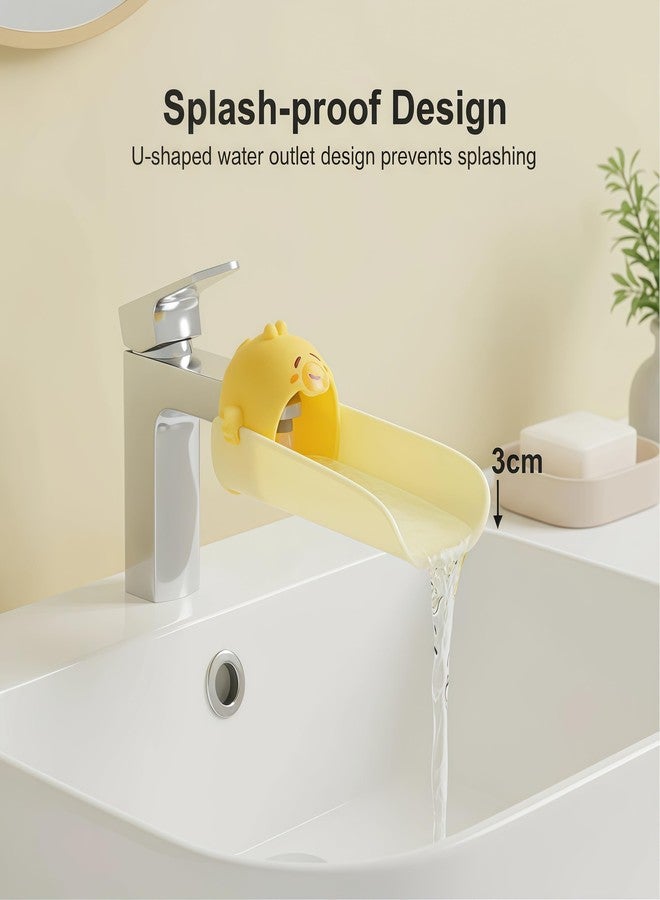 Yooreps 2 Pack Faucet Extender for Toddlers, Silicone Faucet Extender, Easy Install Sink Spout Extender for Kids Hand Washing Fits Standard and Gooseneck Faucet (Yellow & Green) - Image 4