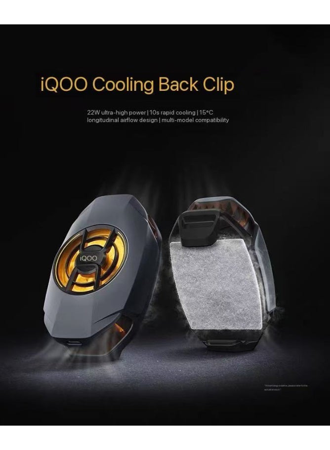 إيكو iQOO 3 Neo Exclusive Cooling Clip PRO｜تبريد أشباه الموصلات ذات الوضع المزدوج｜نظام تبريد نشط من الدرجة الرياضية الإلكترونية｜مروحة هادئة جداً 5500 دورة في الدقيقة｜حتى 32 ℃ انخفاض درجة الحرارة｜تصميم محمول خفيف الوزن - Image 2