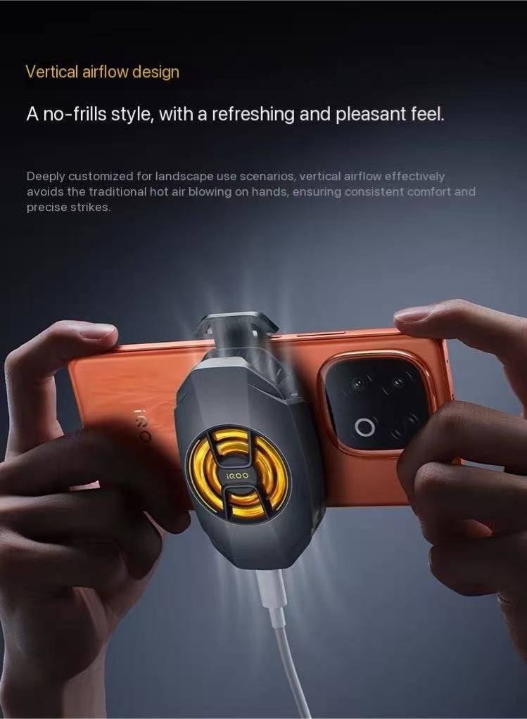 إيكو iQOO 3 Neo Exclusive Cooling Clip PRO｜تبريد أشباه الموصلات ذات الوضع المزدوج｜نظام تبريد نشط من الدرجة الرياضية الإلكترونية｜مروحة هادئة جداً 5500 دورة في الدقيقة｜حتى 32 ℃ انخفاض درجة الحرارة｜تصميم محمول خفيف الوزن - Image 5