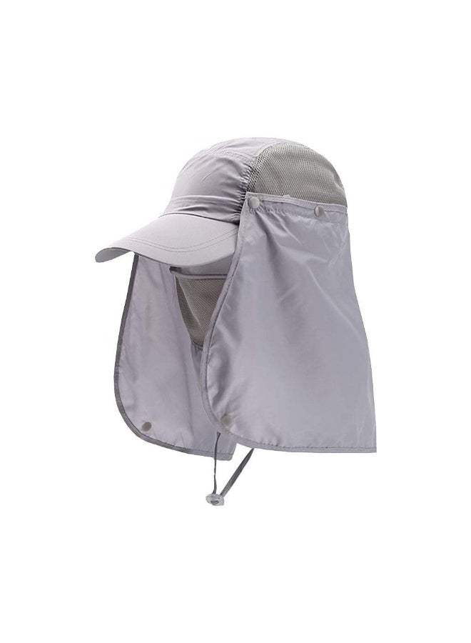Outdoor UPF 50+ UV Sun Protection Waterproof Breathable Face Neck Flap Cover Folding Sun Hat - Image 1