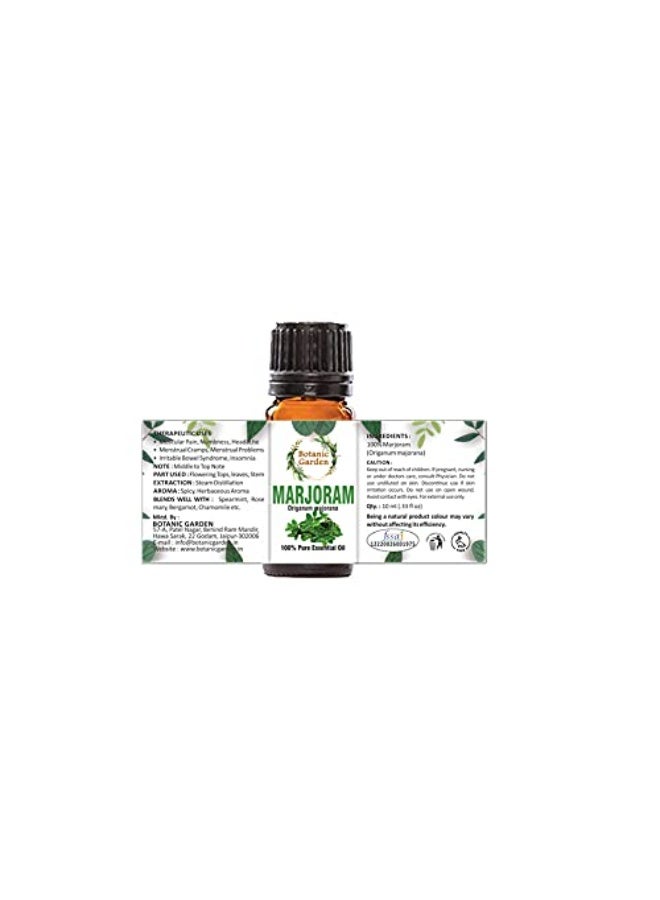 BOTANIC GARDEN Marjoram Essential Oil - 100% Pure Natural & Undiluted For Skin care & Hair (10 ml) - Image 2