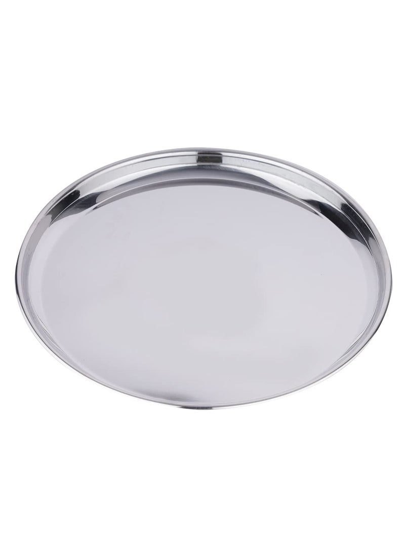 Neelam Neelam Stainless Steel 8, 22 Gauge Buffet Plate, 17.5 cm, Silver, Set of 6, Durable, Elegant Round Plates for Serving, Parties, Special Occasions, Long-Lasting, Easy to Clean & Maintain, Sliver - Image 3