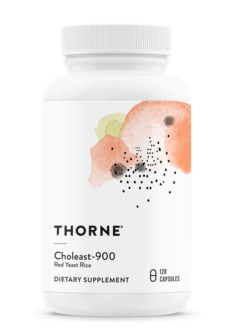 ثورن Choleast-900 أرز الخميرة الحمراء يدعم مستويات الكوليسترول الصحية الموجودة بالفعل في النطاق الطبيعي، القلب وضغط الدم، 120 كبسولة