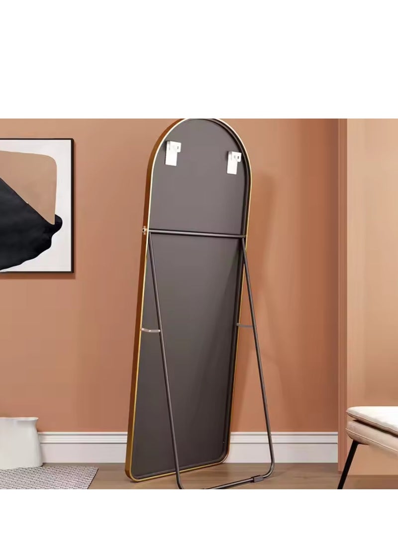 Y&D Full Length Mirror 23.6" x 65"/17.7" x 61" Arched Aluminum alloy Large Standing Dressing Mirror Hanging Leaning Against Wall Mounted Mirror with Stand for Bedroom Locker Room Living Room (gold)  - Image 3