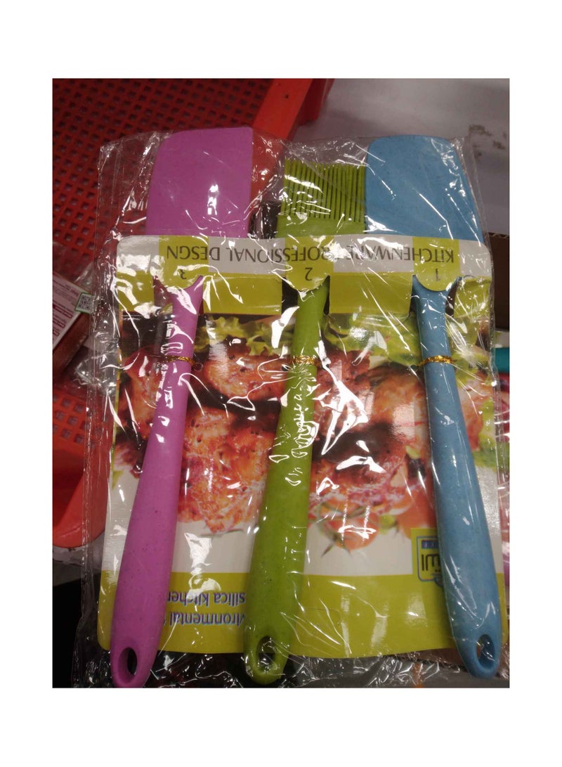 3-piece silicone dispensing kit multicolor - Image 2