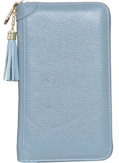 Excefore Genuine Leather Credit Card Holder Zipper Wallet, RFID Blocking Secure Card Case, Leather Card Case Organizer with 60 Card Slots, Suitable for Women Girl Perfect Gift  - Image 2