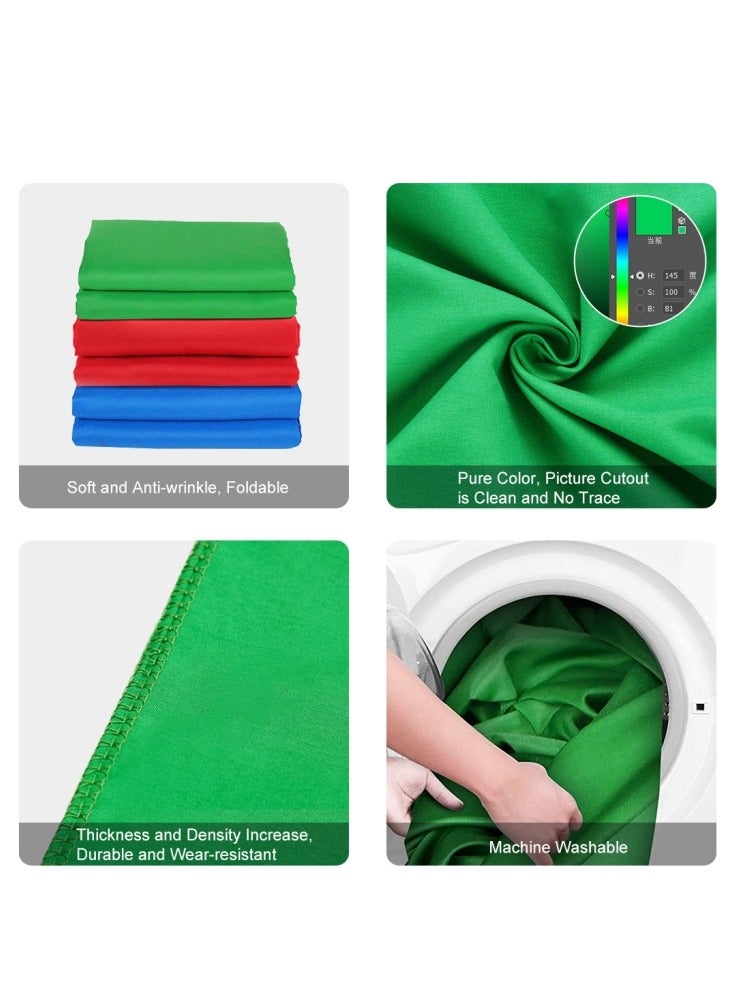 PULUZ PULUZ 2m x 2m Photography Background Thickness Photo Studio Background Cloth Backdrop(Green)  - Image 3