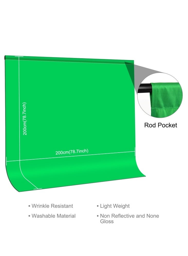 PULUZ PULUZ 2m x 2m Photography Background Thickness Photo Studio Background Cloth Backdrop(Green)  - Image 2