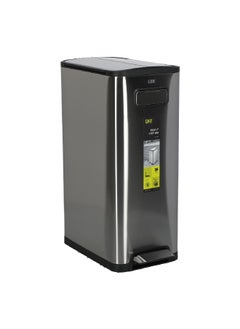EKO Ecofly Non-Slip Rectangular Stainless Steel Step Trash Can Silver 30 L EK9377MT-30L  - Image 3