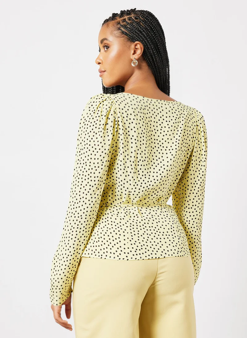 MANGO Polka Dots Blouse