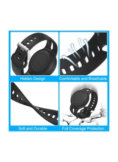 Y&D 2 Pack Airtag Bracelet for Kids Waterproof Silicone Wristband Full Case Cover Holder Anti Lost Band Hidden Accessories Toddler Child Strap Black And Gray  - Image 3