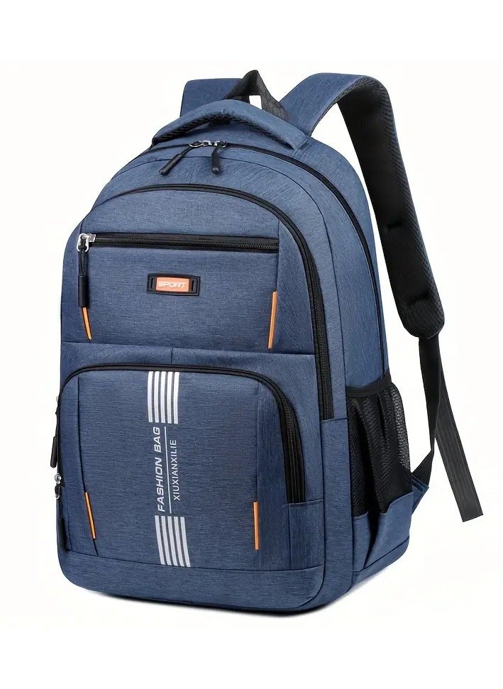 Generic Durable Backpack For Boys And Girls Suitable For Travel University College School Or Work Large Capacity Adjustable Strap Design Polyester Lining Durable Zipper Pockets For Laptop Books And Travel Essentials Blue  - Image 1