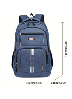 Generic Durable Backpack For Boys And Girls Suitable For Travel University College School Or Work Large Capacity Adjustable Strap Design Polyester Lining Durable Zipper Pockets For Laptop Books And Travel Essentials Blue  - Image 5