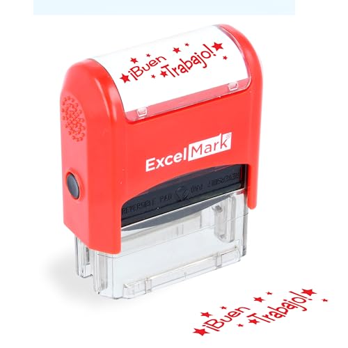 ExcelMark Self-Inking Rubber Teacher Grading Stamp - BUEN Trabajo - Image 1