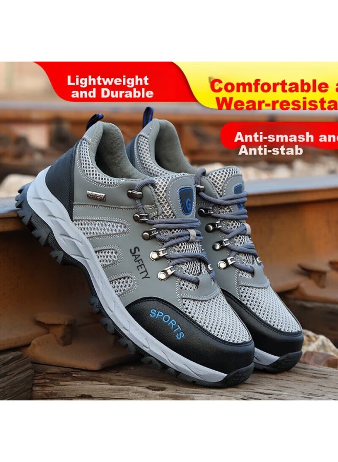 Jingtu Men'S Safety Shoes Steel Toe Anti-Smashing Puncture-Proof Breathable Lightweight Safety Work Protective Shoes 2135T 40 - Image 4