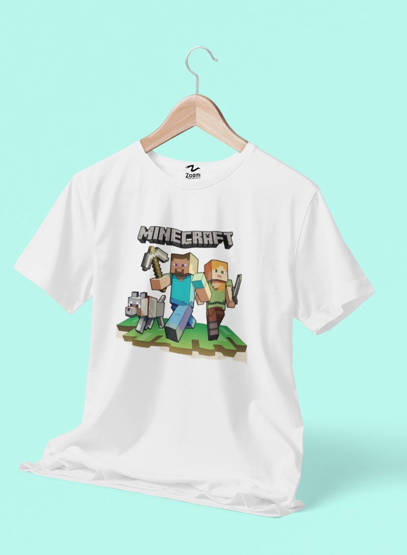 ZOOM تي شيرت أولاد بتصميم جواهر الذهب من ماين كرافت