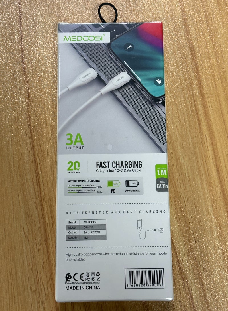 MEDOOSI Data cable white Android Apple charging cable