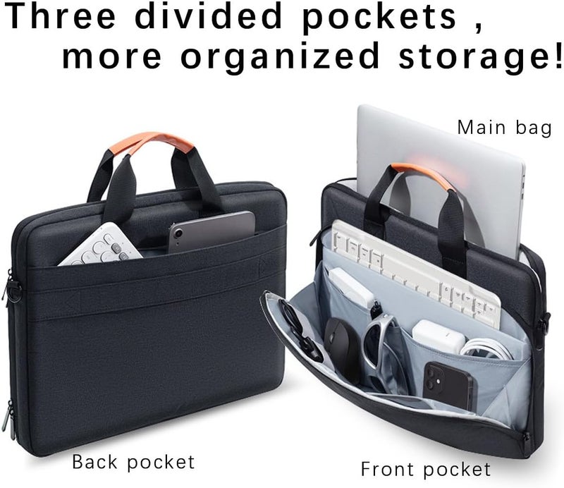 Professional Laptop Bag for 17.3-18.2 Inch Laptops - Black, Waterproof and Shock-Absorbing - Image 3