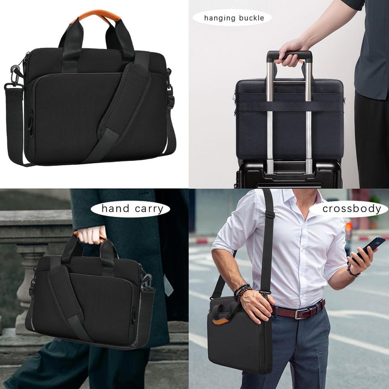 Professional Laptop Bag for 17.3-18.2 Inch Laptops - Black, Waterproof and Shock-Absorbing - Image 2