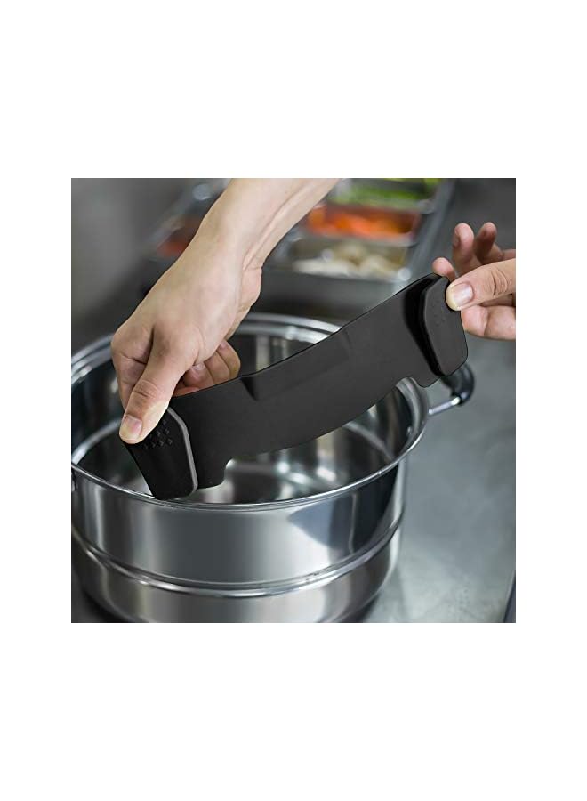 AUOON Clip On Strainer Silicone for All Pots and Pans, Pasta Strainer Clip on Food Strainer for Meat Vegetables Fruit Silicone Kitchen Colander - Image 3