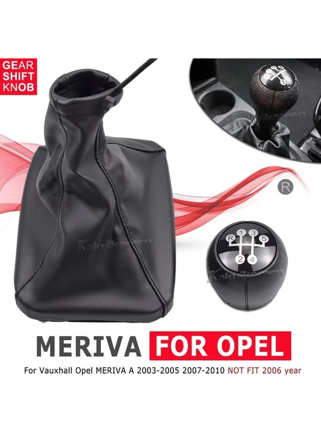 Premium 5 Speed Gear Shift Knob Head Boot Cover For Opel Meriva A 2003-2010 - Image 1