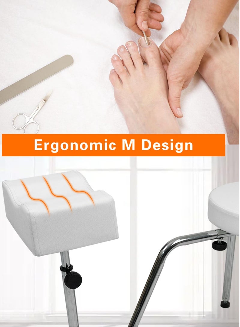 Meishida Adjustable Pedicure Stool Portable Footrest Nail Station - Image 4