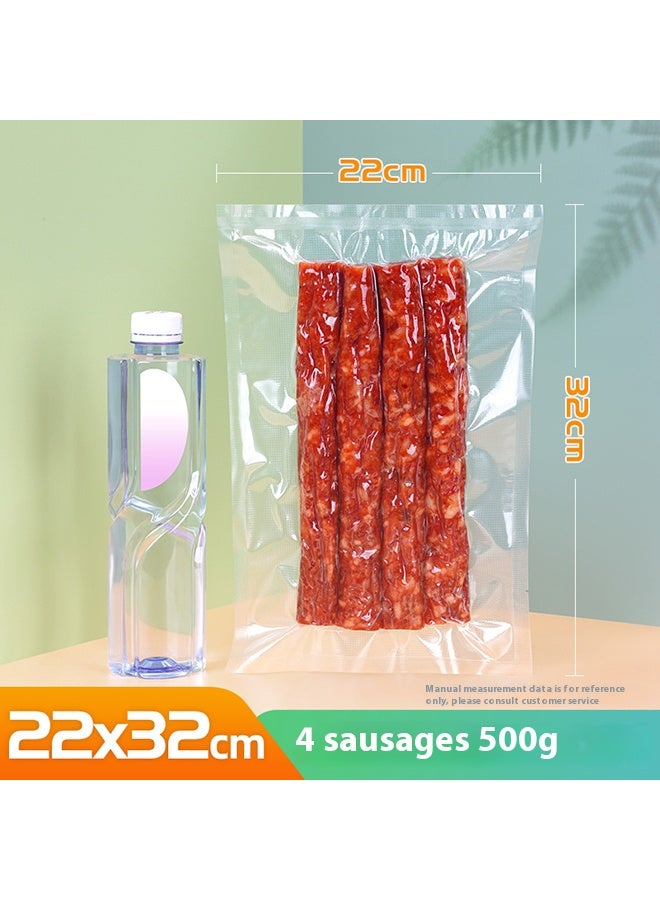 100pcs For All Vacuum Sealers Embossed Vacuum Sealer Kitchen Food Preservation Bags Transparent 22x32cm - Image 1