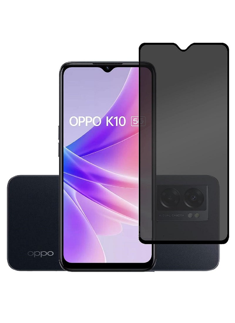 Super Tempered Glass Screen Protector Anti-Spy Privacy  Designed For Oppo K10 5G Full Screen Coverage And Bubble Free - Image 1