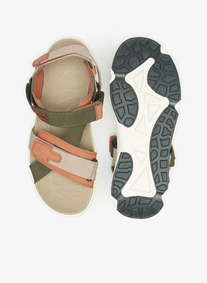Le Confort Men Textured Floaters with Hook and Loop Closure