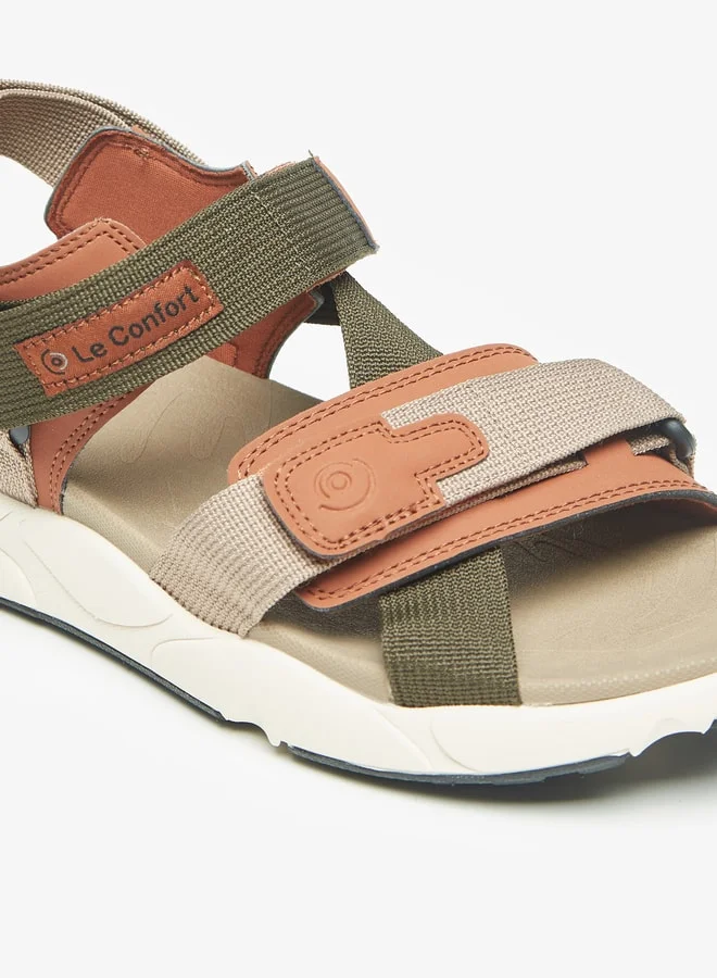 Le Confort Men Textured Floaters with Hook and Loop Closure