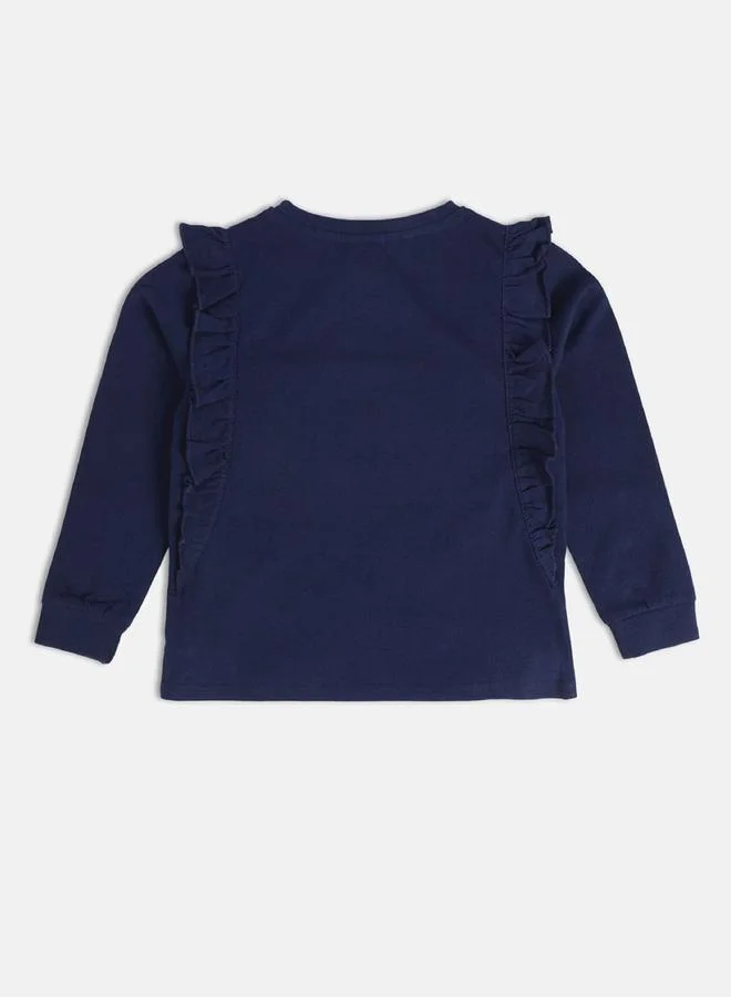 MINIKLUB Girls Ruffled Long Sleeve Top