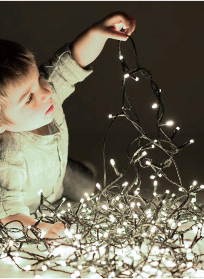 PAMEER - Cool White 70ft 258 LEDs String Lights Black Wire Plug-in LEDs String for Home Decorative LED Strip for Christmas Xmas Tree EID Ramadan Diwali and Wedding Parties Decoration Box Button Control 8 Modes - Image 1