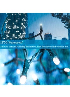 PAMEER Cool White 70ft 258 LEDs String Lights Black Wire Plug-in LEDs String for Home Decorative LED Strip for Christmas Xmas Tree EID Ramadan Diwali and Wedding Parties Decoration Box Button Control 8 Modes  - Image 4