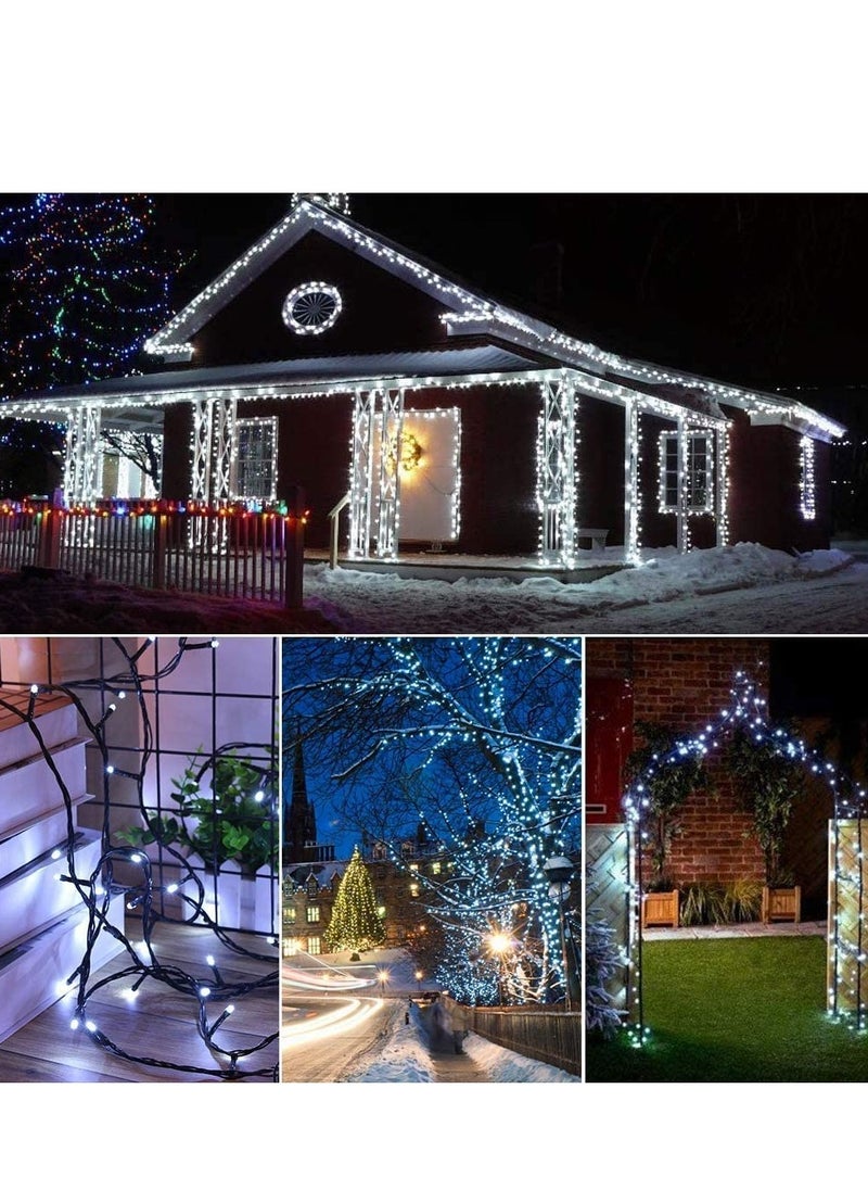 PAMEER - Cool White 70ft 258 LEDs String Lights Black Wire Plug-in LEDs String for Home Decorative LED Strip for Christmas Xmas Tree EID Ramadan Diwali and Wedding Parties Decoration Box Button Control 8 Modes - Image 1