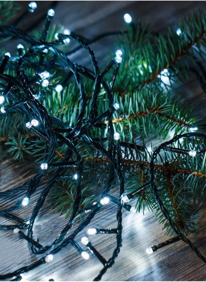 PAMEER - Cool White 70ft 258 LEDs String Lights Black Wire Plug-in LEDs String for Home Decorative LED Strip for Christmas Xmas Tree EID Ramadan Diwali and Wedding Parties Decoration Box Button Control 8 Modes - Image 1