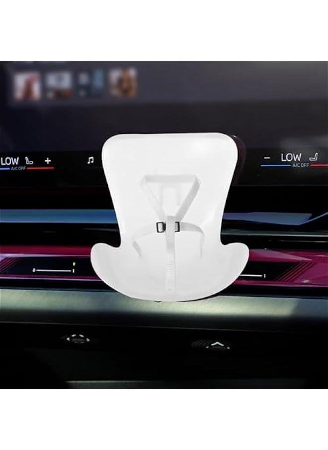 Cute Labubu Car Seat, Car Decorations Labubu Accessories, Car Air Vent Decor for Display Labubu, Plastic Sofas for Car Decoration, Cute Car Interior Decor Accessories Desktop Ornaments (White)  - Image 3
