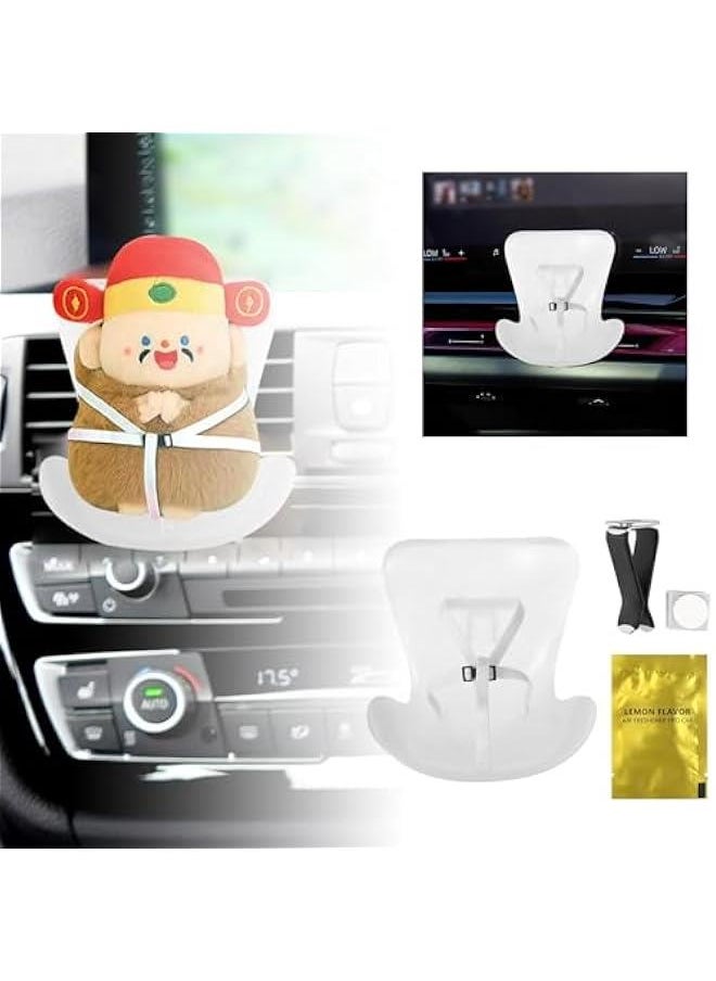 Cute Labubu Car Seat, Car Decorations Labubu Accessories, Car Air Vent Decor for Display Labubu, Plastic Sofas for Car Decoration, Cute Car Interior Decor Accessories Desktop Ornaments (White)  - Image 4