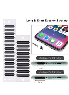 Generic Phone Speaker Dustproof Protector Stickers, Speaker Mesh Anti Dust Adhesive Cover with Metal Anti Dust Plugs, Phone Port Cleaning Brush & Tweezer for all phone  - Image 2