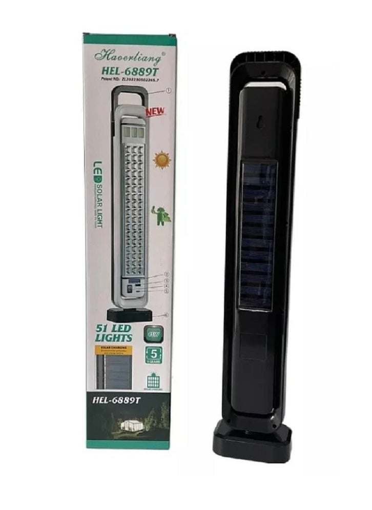 Generic - HEL-6889T Emergency Floodlight, USB Charging or Solar Powered - 5 LED Lighting Functions-51 - Image 1